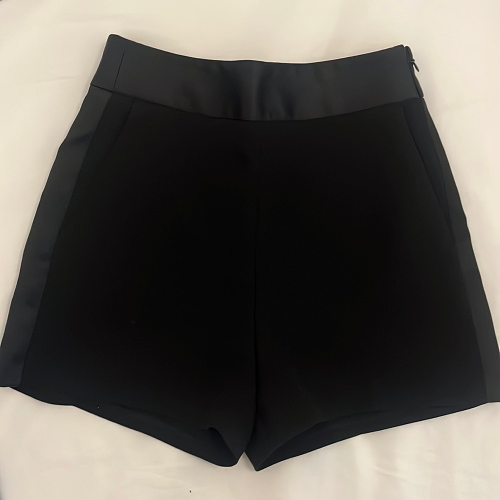 Express polyester high waist black shorts